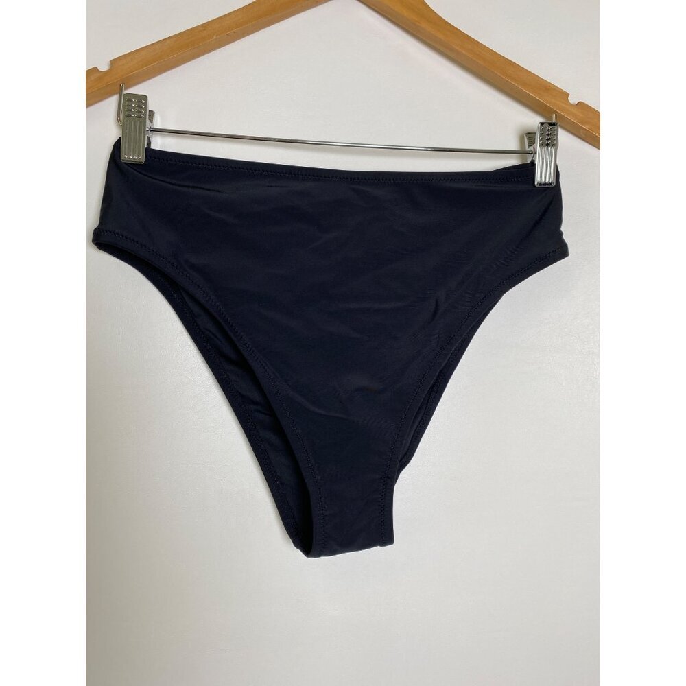 Relleciga Womens‎ High-Waisted Bikini Bottom M Black, NWT